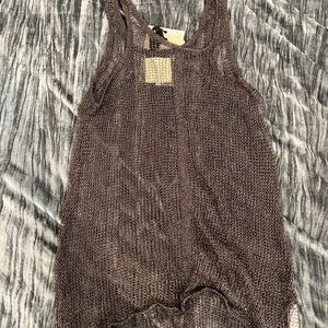 Chaser Metal Brown Knit Women's Top